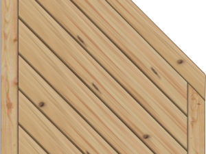 Lugano Dichtelement, Lärche/Douglasie 90x180/90 cm Abschluss VE = 006