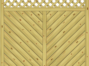 Lugano Dichtelement, Fichte KDI 180x180 cm mit Rankgitter VE = 012