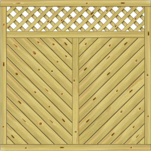 Lugano Dichtelement, Fichte KDI 180x180 cm mit Rankgitter VE = 012