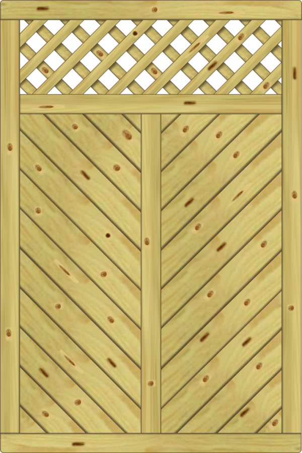 Lugano Dichtelement, Fichte KDI 120x180 cm mit Rankgitter VE = 006