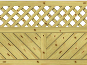 Lugano Vorgartenzaun Fichte KDI 180x90 cm mit Rankgitter VE = 006