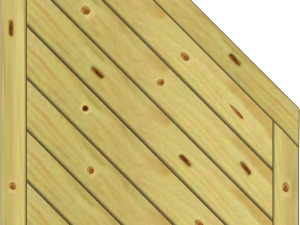 Lugano Dichtelement, Fichte KDI 90x180/90 cm Abschluss VE = 006
