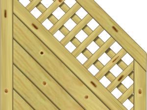Lugano Dichtelement, Fichte KDI 90x180/90 cm Abschluss mit Rankgitter VE = 006