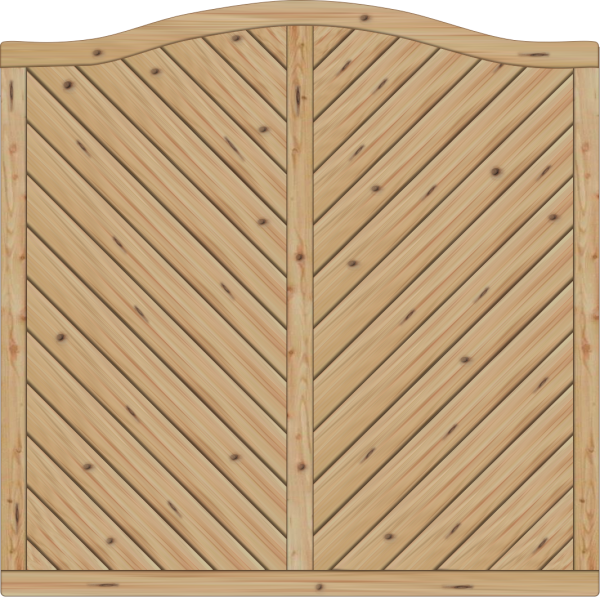 Lido Dichtelement mit Kronenbogen 180x180/165 cm geschl. Lärche/Douglasie VE = 012