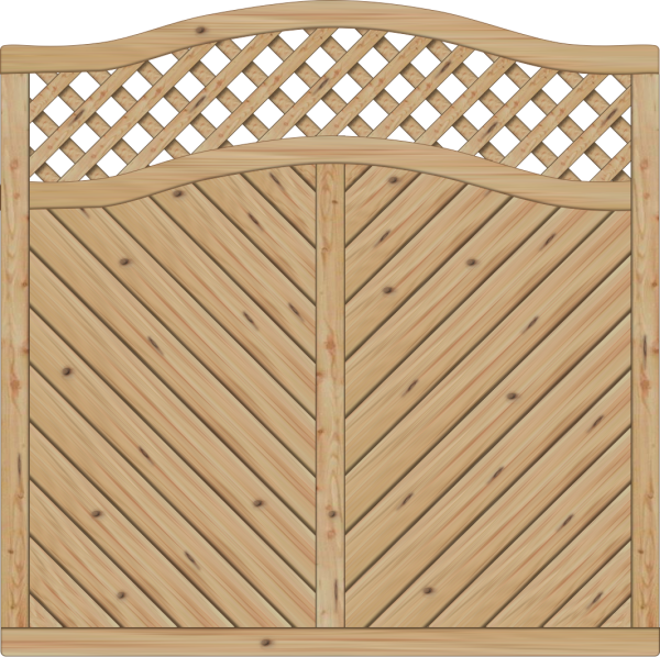 Lido Dichtelement Kronenbogen Rankgitter 180x180/165 cm Lärche/Douglasie VE = 012
