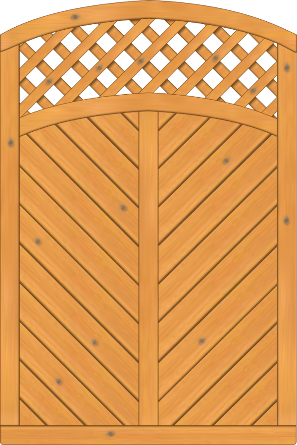 Lyon Dichtzaun, Fichte Pinie 120x180/165 cm, mit Rankgitter VE = 006