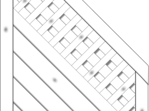 Lyon Dichtzaun, Fichte Grauweiß 90x165/80 cm, mit Rankgitter VE = 006