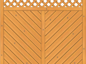 Lugano Dichtzaun, Fichte Pinie 180x180 cm, mit Rankgitter VE = 012