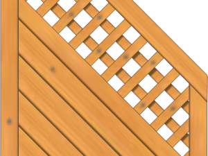 Lugano Dichtzaun, Fichte Pinie 90x180/90 cm, Abschluss mit Rankgitter VE = 006