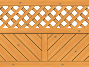 Lugano Vorgartenzaun, Fichte Pinie 180x90 cm, mit Rankgitter VE = 006