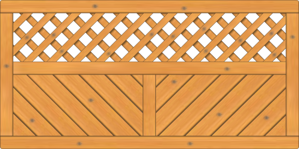 Lugano Vorgartenzaun, Fichte Pinie 180x90 cm, mit Rankgitter VE = 006