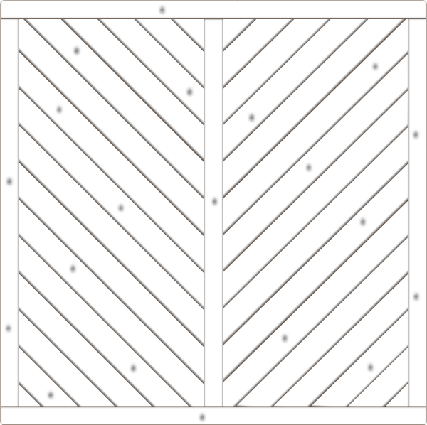 Lugano Dichtzaun, Fichte Grauweiß 180x180 cm, geschlossen VE = 012