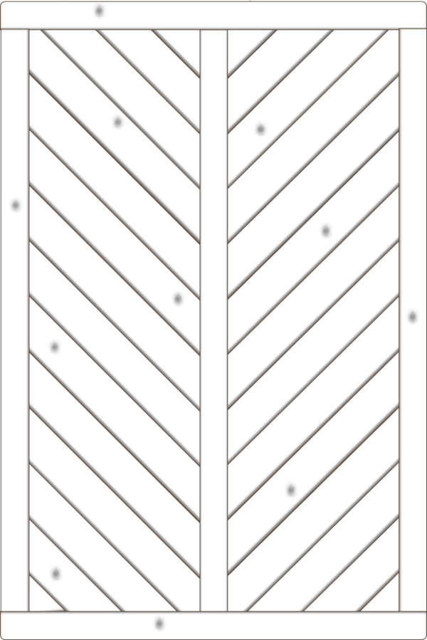 Lugano Dichtzaun, Fichte Grauweiß 120x180 cm, geschlossen VE = 006