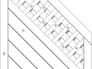 Lugano Dichtzaun, Fichte Grauweiß 90x180/90 cm, Abschluss mit Rankgitter VE = 006