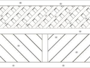 Lugano Vorgartenzaun, Fichte Grauweiß 180x90 cm, mit Rankgitter VE = 006