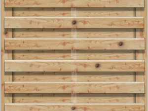 Systemzaun Toledo Lärche natur 90x180 cm, Rhombusfeld und Befestigung VE = 000