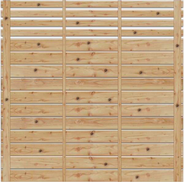 Systemzaun Siero Lärche natur 180x180 cm, Rhombusfeld und Befestigung VE = 000