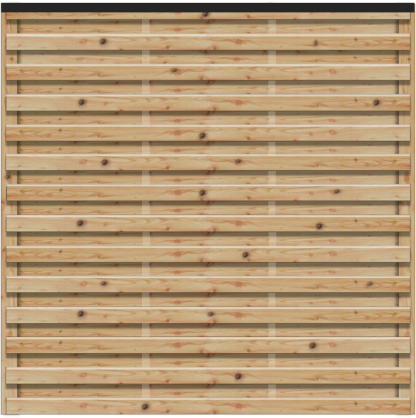Systemzaun Toledo Lärche natur 180x180 cm, Rhombusfeld und Befestigung VE = 000