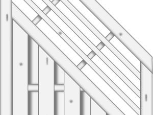 Locarno Dichtzaun, Fichte Grauweiß 90 x 180/90 cm VE = 006