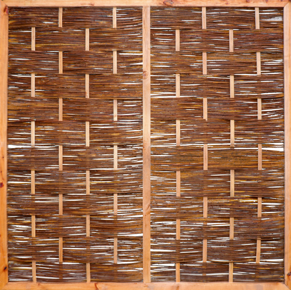 Hulteby Flechtzaun Weide, ölimpr. 180 x 180 cm, mit umlaufendem Rahmen VE = 025