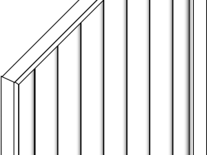 JODA Easy Dichtelement weiß 90x180/90 cm Abschluss links Pflegeleicht aus langlebigem Fenster-PVC