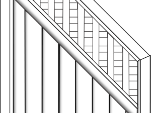 JODA Easy Dichtelement weiß 90x180/90 cm Abschluss rechts mit Rankg. Pflegeleicht aus langlebigem Fenster-PVC