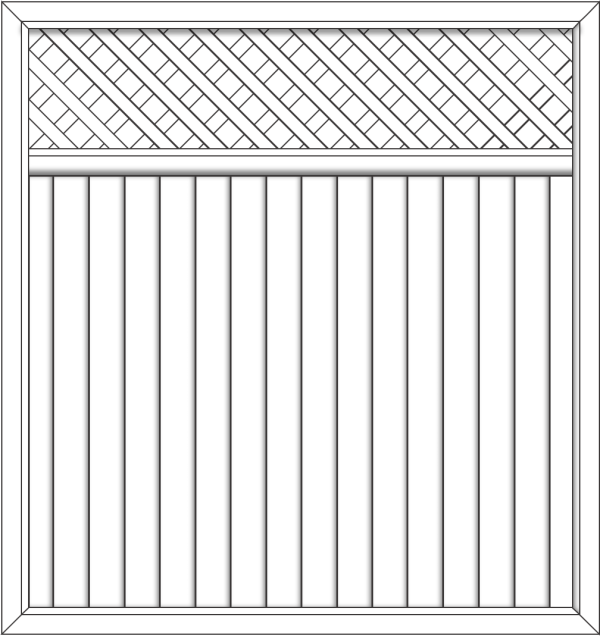 JODA Easy Dichtelement weiß 170x180 cm mit Rankgitter Pflegeleicht aus langlebigem Fenster-PVC