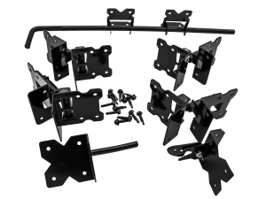 JODA Beschlag-Set für PVC-Weidezaun für Doppeltore mit 3 Zaunlatten VE = 000