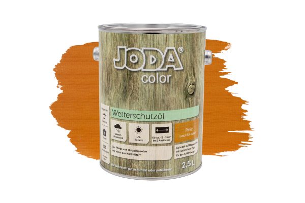 Joda®color Wetterschutzöl 2,5 l Pinie (ähnlich RAL 1028) VE = 004 – Bild 2