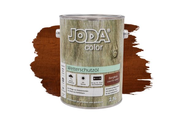 Joda®color Wetterschutzöl 2,5 l Bangkirai (ähnlich RAL 8002) VE = 004 – Bild 2