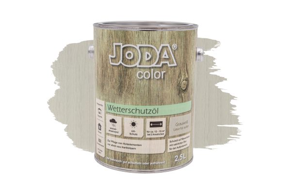 Joda®color Wetterschutzöl 2,5 l Grauweiß (ähnlich RAL 9002) VE = 004 – Bild 2