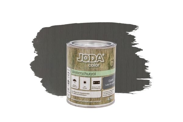 Joda®color Wetterschutzöl 0,75 l Granit (ähnlich RAL 7043) VE = 006 – Bild 2