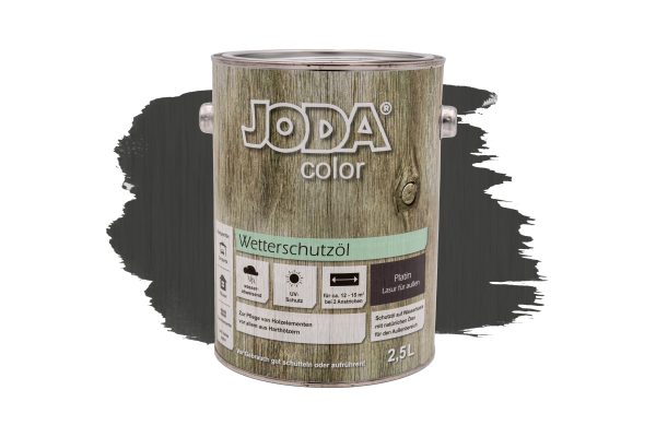 Joda®color Wetterschutzöl 2,5 l Platin (ähnlich RAL 7024) VE = 004 – Bild 2