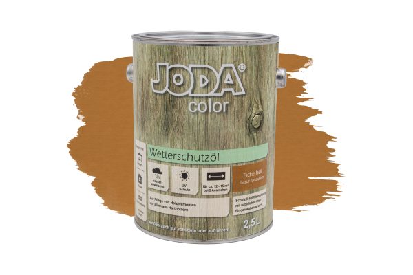 Joda®color Wetterschutzöl 2,5 l Eiche hell (ähnlich RAL 8001) VE = 004 – Bild 2