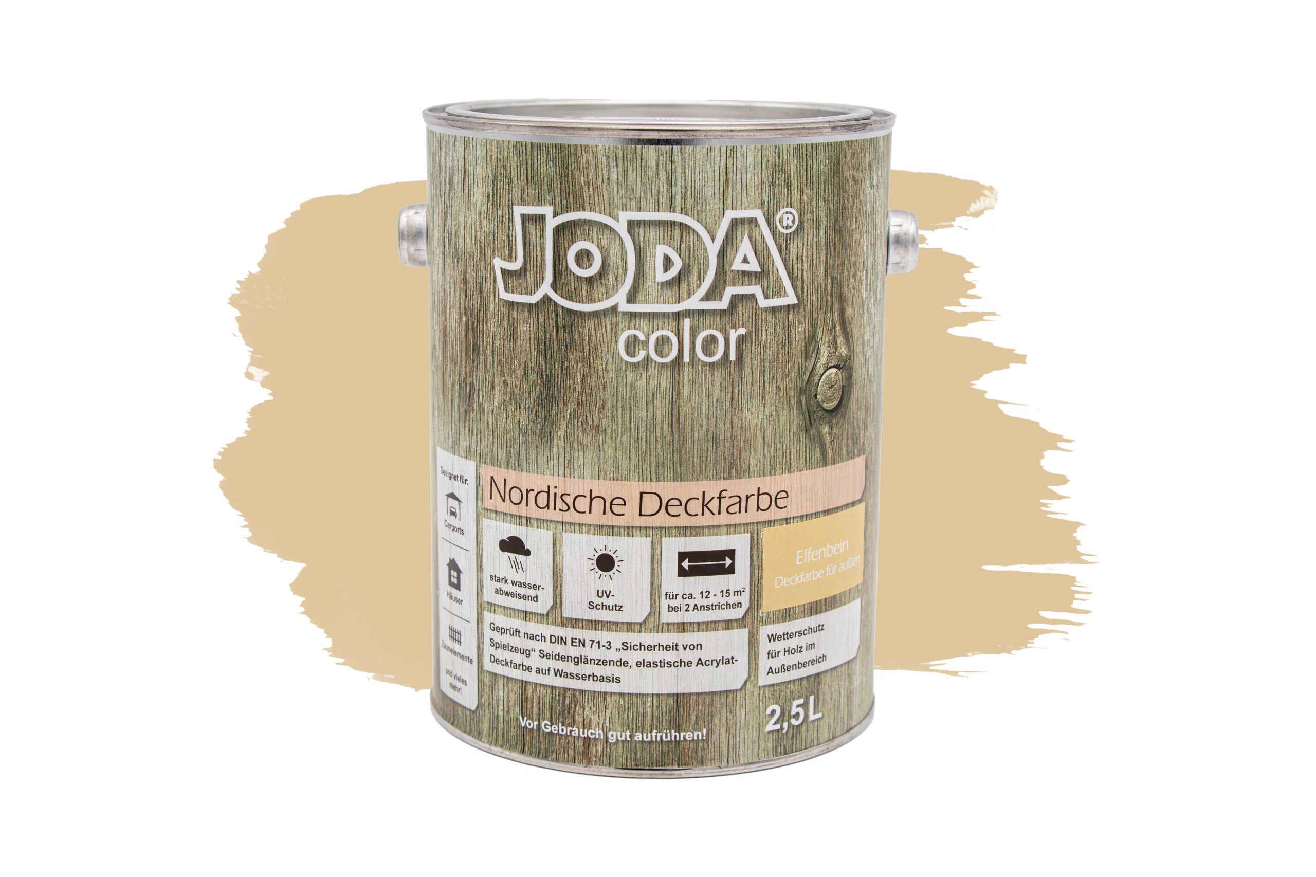 Joda®color Nordische Deckfarbe 2,5 l Elfenbein RAL 1014 VE = 004 – Bild 2