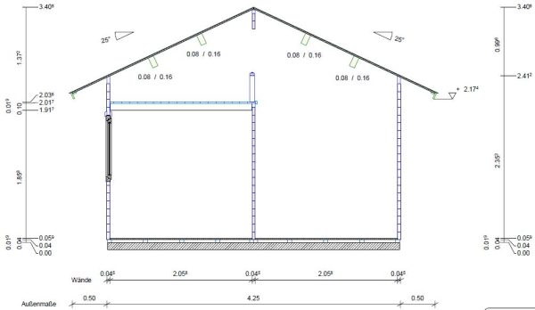 Blockhaus "Domicil", 45 mm 425 x 485 cm – Bild 7