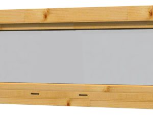 JODA Premium Blockhausfenster FE 35/45 mm BB/ 188 x 50 cm Fichte naturbelassen / ISO-Glas