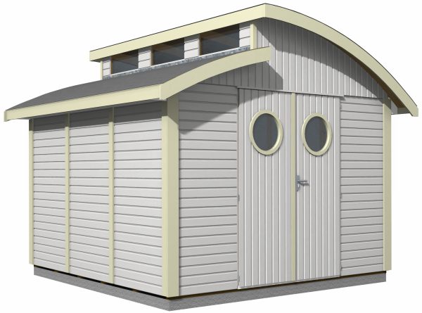 Joda Gerätehaus Nautic 30/30 Weiß RAL 9016 / Anthrazit RAL 7016 VE = 000