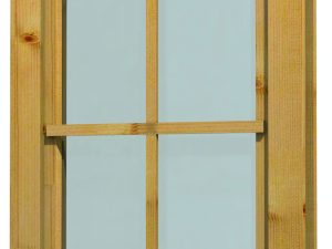JODA Blockhausfenster F 11 69x90 cm für 45 mm Wandbohle, DIN Re