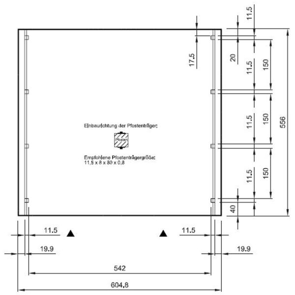 JODA Carport Büsum KT Classic Holzblende, Flachdach mit Stahl-Trapezplatten Antikondens – Bild 6