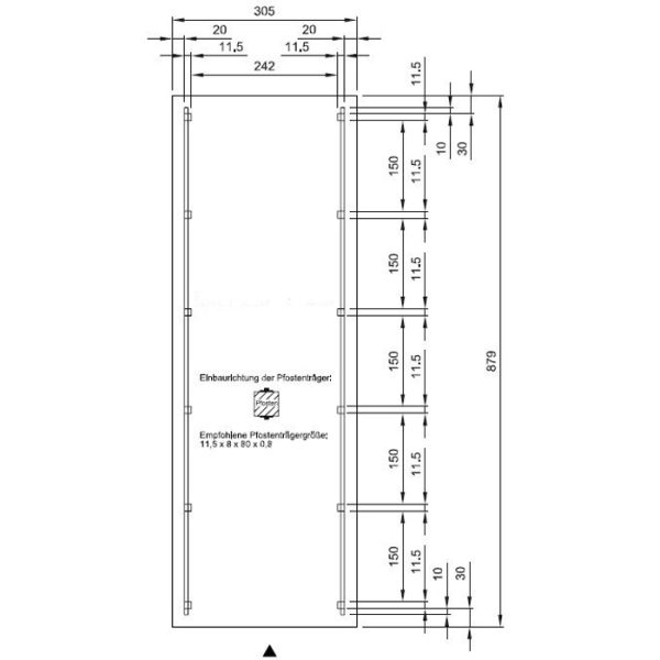 JODA Carport Gettorf LT Classic Walmblende, Flachdach mit Stahl-Trapezplatten Antikondens – Bild 4