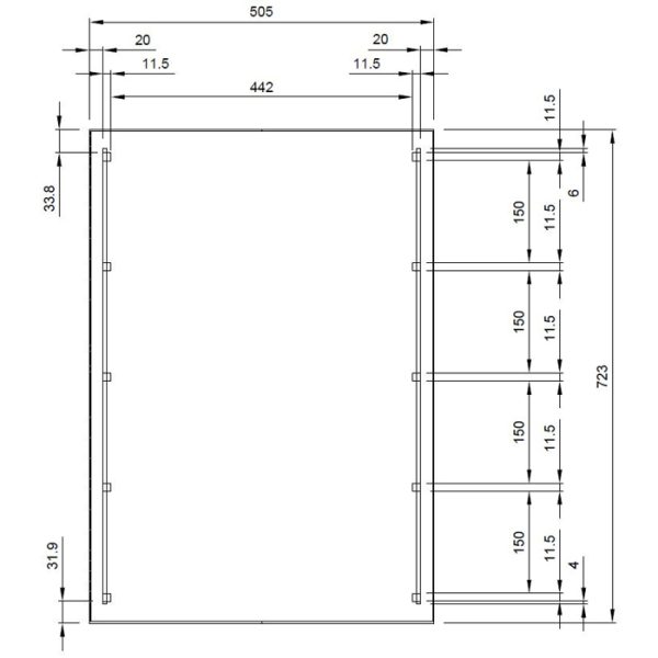 JODA Carport Minden MO Natur Satteldach, ohne Rinne, ohne Pfannen – Bild 4