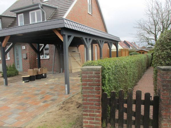 JODA Carport Glinde MF Select Walmblende, Flachdach mit EPDM Folie – Bild 2