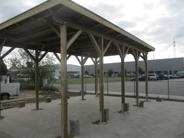 JODA Carport Brühl Select Holzblende, Flachdach mit EPDM Folie – Bild 5