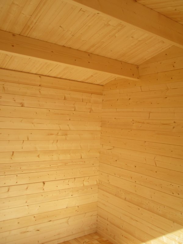 Aktionsgartenhaus Engvik 400x300 cm nordische Fichte naturbelassen ohne Fußboden, ohne Dachpappe – Bild 3