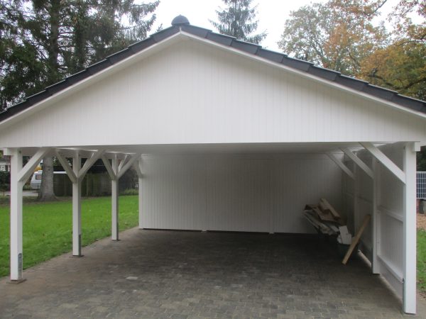 JODA Carport Würzburg LD Master Satteldach, incl. Pfannen und Rinne – Bild 2