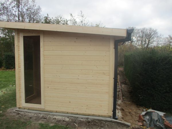 Aktionsgartenhaus Adendorf 350 x 250 cm nordische Fichte naturbelassen ohne Fußboden, ohne Dachpappe – Bild 2