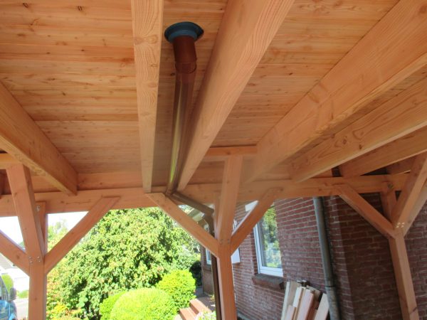 JODA Carport Büsum MG Natur Holzblende, Flachdach vorb.f. Gründach – Bild 4