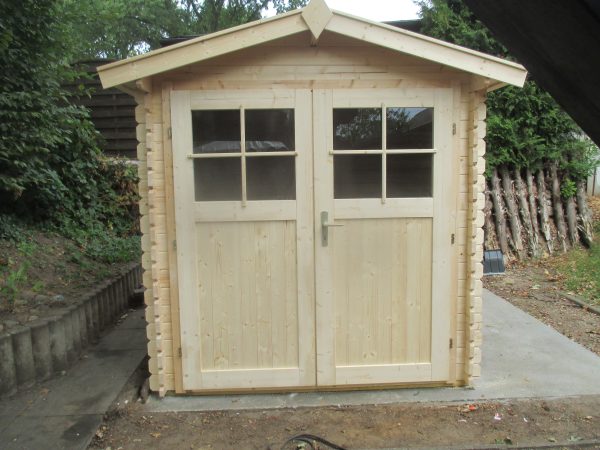 Aktionsgartenhaus Steinborn 216 x 266 cm nordische Fichte naturbelassen ohne Fußboden, ohne Dachpappe – Bild 3