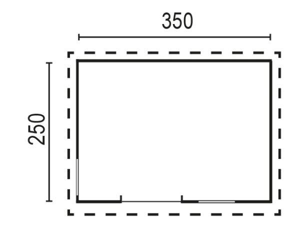 Aktionsgartenhaus Adendorf 350 x 250 cm nordische Fichte naturbelassen ohne Fußboden, ohne Dachpappe – Bild 4